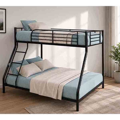 تخت دو طبقه یک نفره و دو نفره متصل فلزی S2500